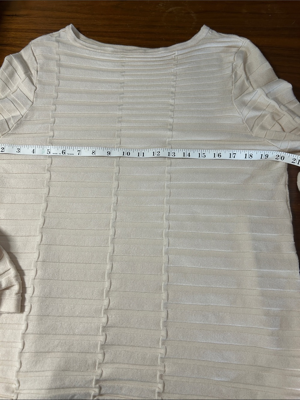 Chico's Soft Cream Ribbed Top - Picture 8 of 12